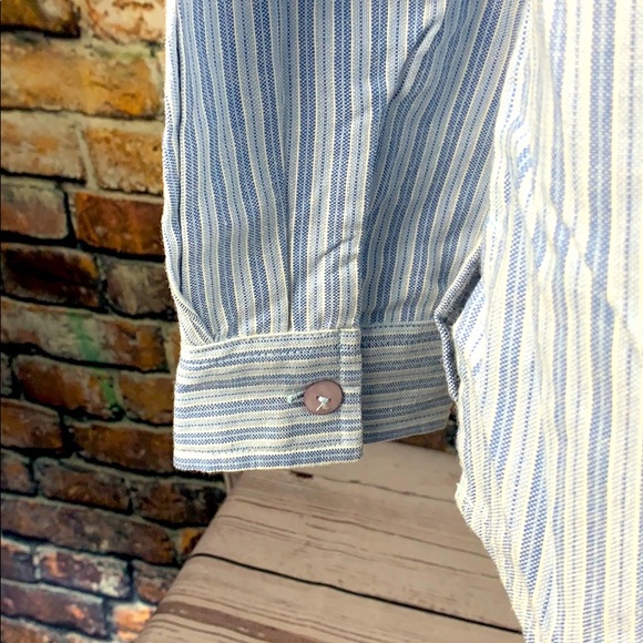 Casey & Max blue & white stripes button down W XL - Picture 6 of 11